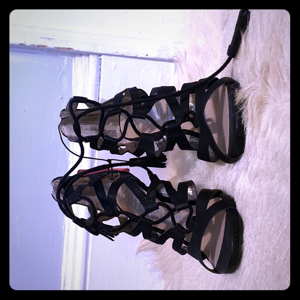 sexy 5” strappy stilettos (never been worn)